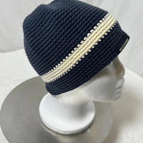 Abercrombie & Fitch Men's Navy Blue And White Hat - Picture 2 of 5